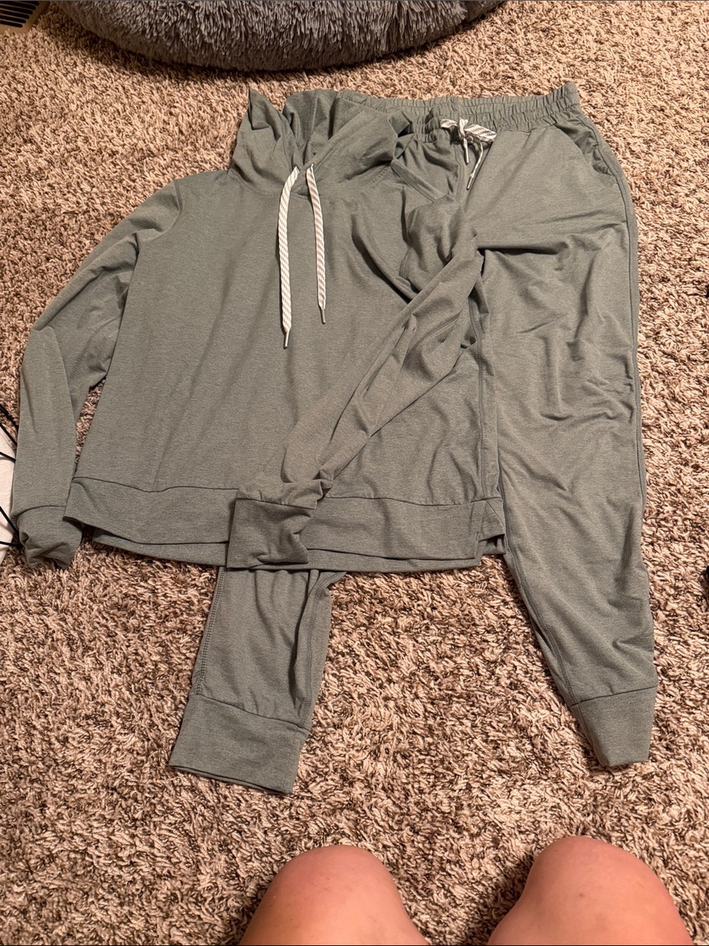 Thread & Supply Olive Green Hoodie and Jogger Lounge Set